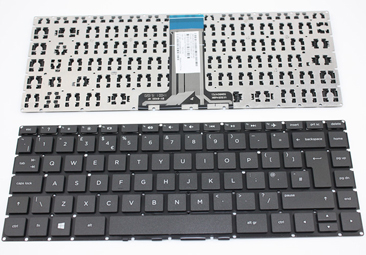 Black HP 14-bs000 without Backlight Laptop English layout US Keyboard