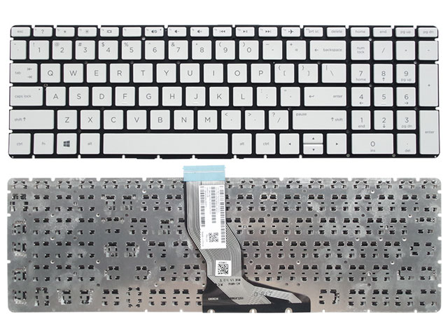 Silver without backlight HP 15-bw 15-bw000 Laptop Keyboard