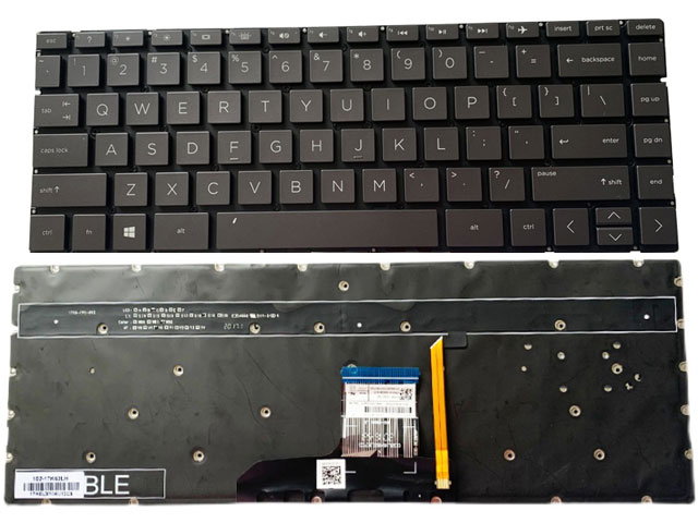 Black HP Pavilion 13-an 13-an0000 Laptop Keyboard