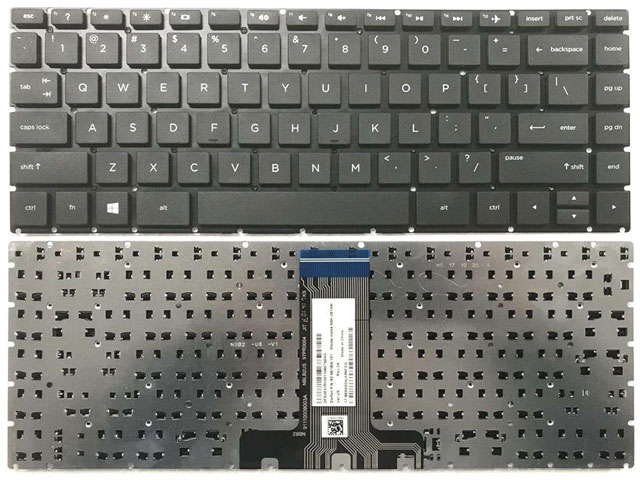 Black without backlight HP Pavilion 14-ab 14-ab000 Laptop Keyboard