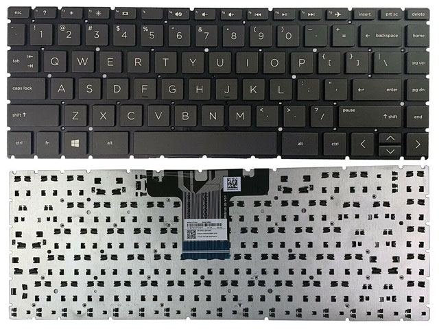 Black without backlight HP Pavilion 14-ce 14-ce0000 Laptop Keyboard