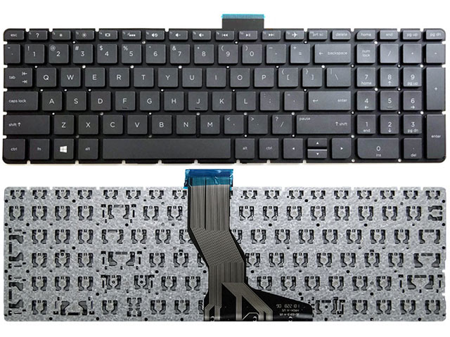 Black without backlight HP Pavilion 15-ab 15-ab000 Laptop Keyboard
