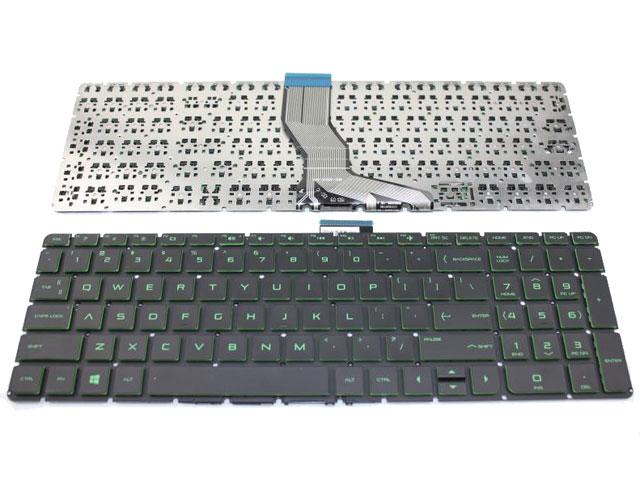 Green without backlight HP Pavilion Gaming 15-ak 15-ak000 Laptop Keyboard
