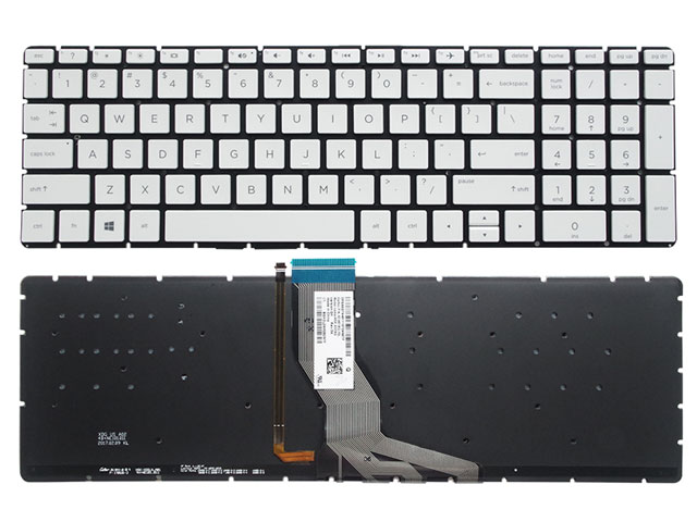 White with backlight HP Pavilion 15-ck 15-ck000 Laptop Keyboard