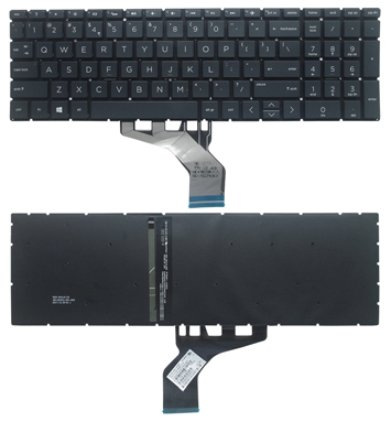 Black HP 17-ca0095nr with backlight laptop US keyboard