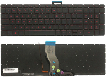 HP OMEN 17-w000 with Backlight Red Font Laptop US keyboard