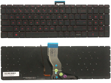 HP OMEN 17-w287cl with Backlight Red Font Laptop US keyboard