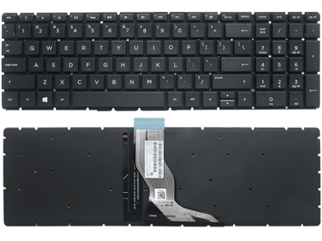 Black HP 15-BS000 with Backlight Laptop US keyboard