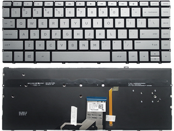 Silver HP Spectre 13-w000 x360 with Backlight Laptop US keyboard
