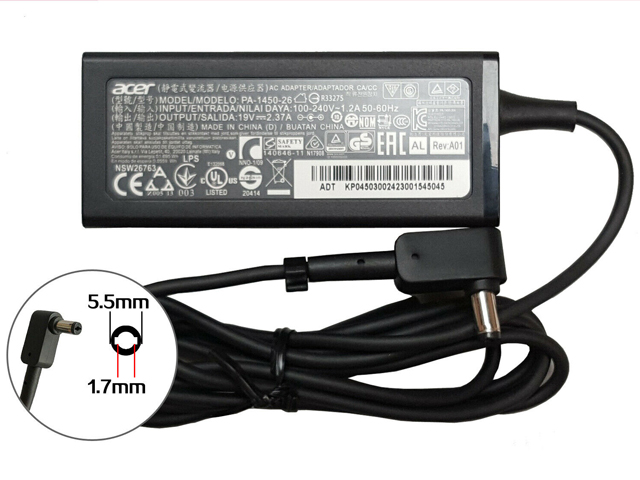 Acer TravelMate P277-M-344B Charger AC Adapter Power Supply