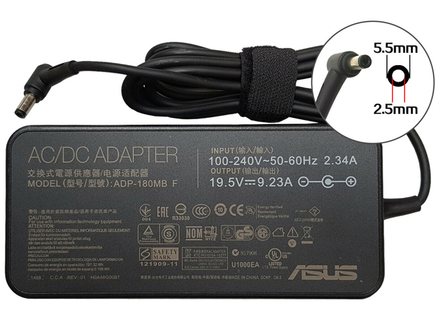 ASUS 19.5V 9.23A 180W Tip:5.5*2.5mm Charger AC Adapter Power Supply