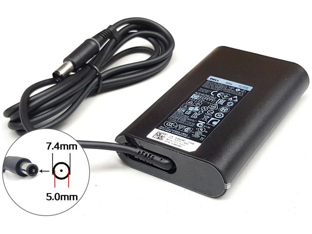 Slim Dell 19.5V 3.34A 65W Tip:7.4*5.0mm Charger AC Adapter Power Supply