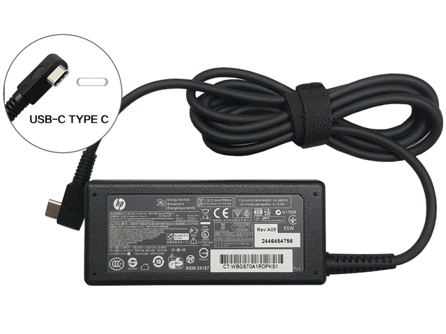 HP 65W USB Type-C USB-C Charger AC Adapter Power Supply